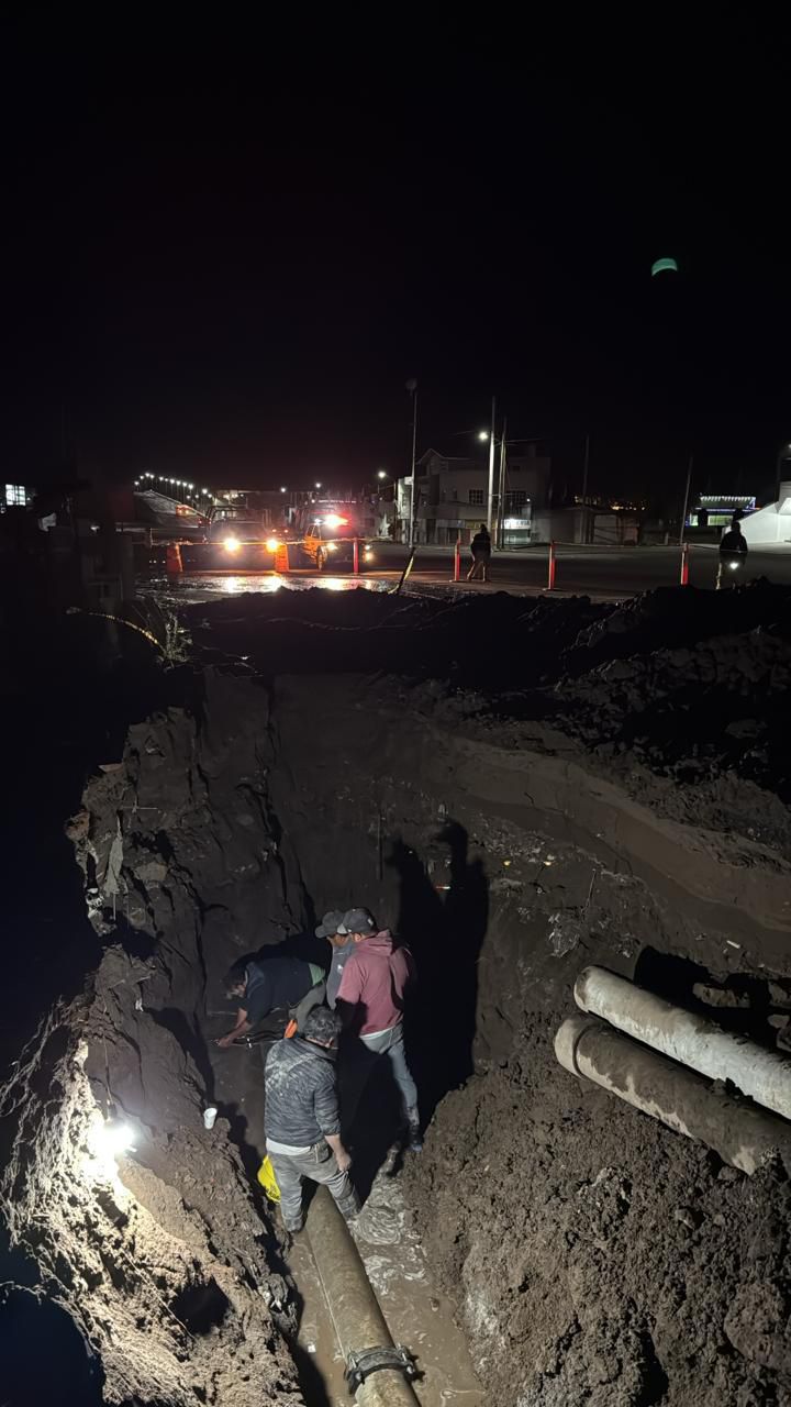 CAPAMH trabaja para atender fuga en línea del pozo Benito Juárez